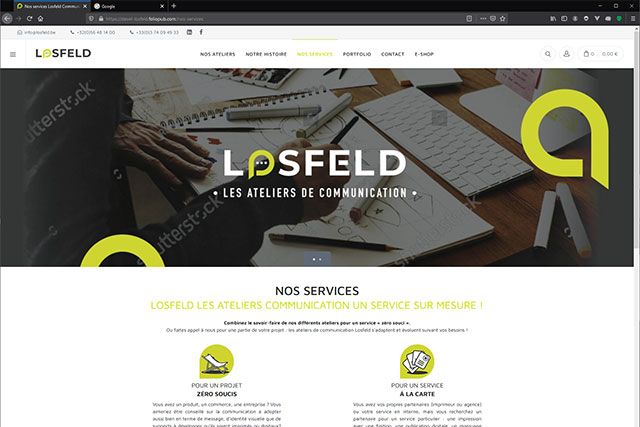 Exemple de site web sur mesure