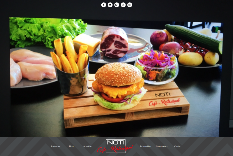 Site vitrine pour le restaurant Le Noti à Dijon