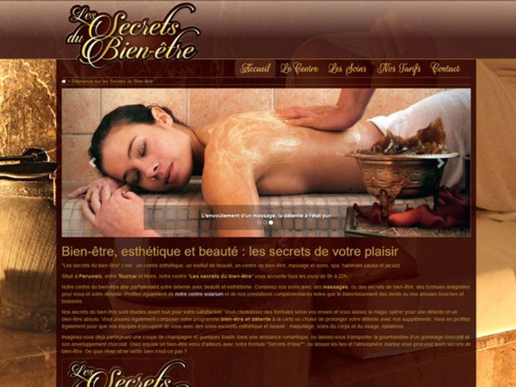 Site vitrine pour un centre de bien-être et spa en Belgique