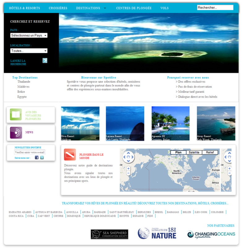 Exemple de site web entièrement réalisé sur mesure